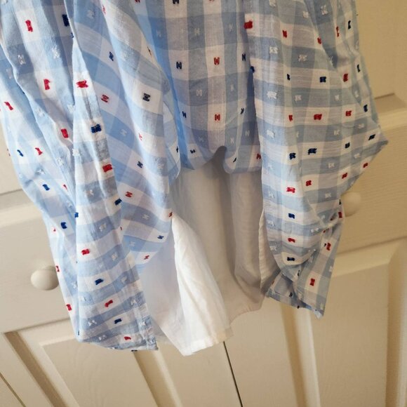 Girls Wonder Nation Americana Woven Dress XL (14-16) Blue/White/Red Checkered - Picture 4 of 10